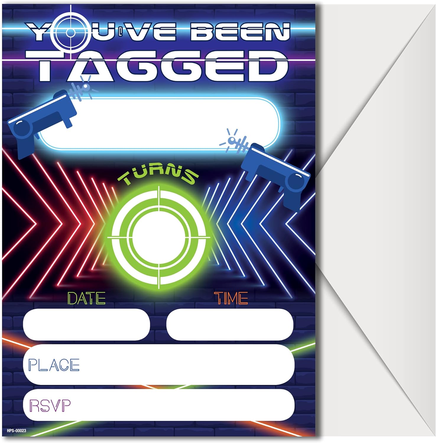 Laser Tag Party Invitations with Envelopes - (Pack of 20) – Hudson Party Supplies laser-tag-party-invitations-with-envelopes-pack-of-20-hudson-party-supplies