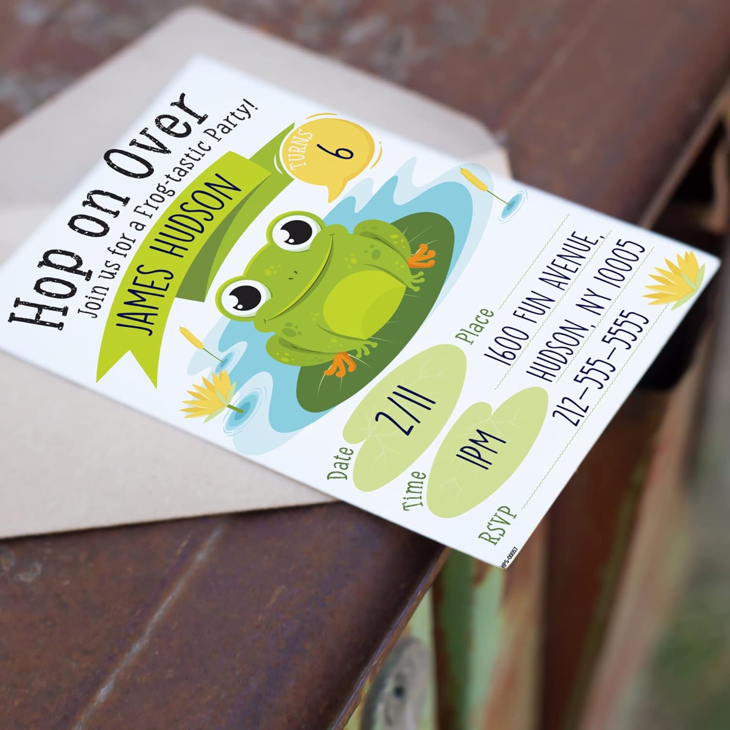 Frog Party Invitations with Envelopes - (Pack of 20)