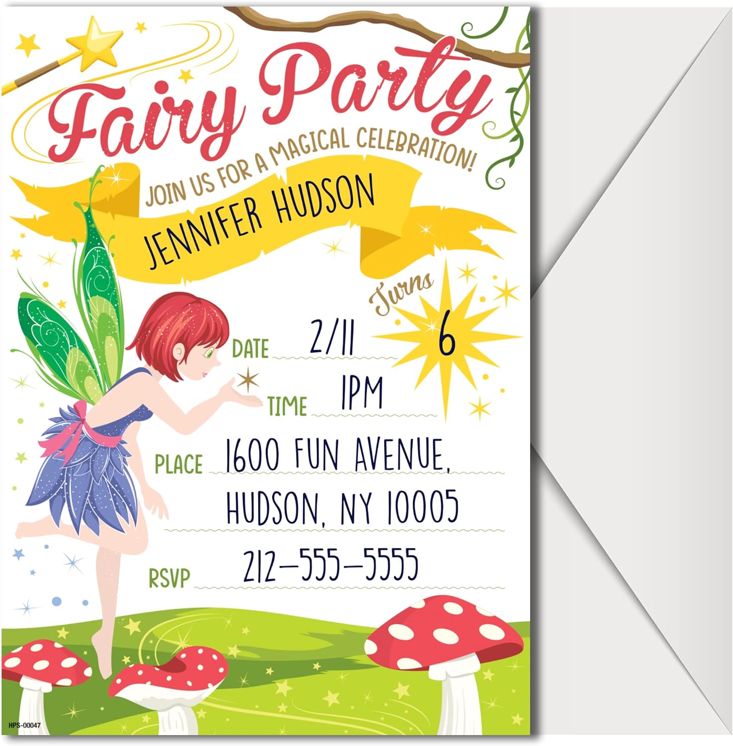 Fairy Party Invitations with Envelopes - (Pack of 20)