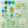 All-in-One 357 Pc Alligator Party Supplies (Serves 24) Crocodile Party Supplies with Plates, Cups, Napkins, Tablecloth, Balloons, Cake and Cupcake Topper and More