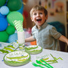 All-in-One 357 Pc Alligator Party Supplies (Serves 24) Crocodile Party Supplies with Plates, Cups, Napkins, Tablecloth, Balloons, Cake and Cupcake Topper and More