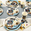 Pirate Birthday Plates, Cups and Napkins (Serves 24)