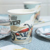 Motorcycle Birthday Plates, Cups and Napkins (Serves 24)