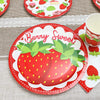 Strawberry Birthday Plates, Cups and Napkins (Serves 24)